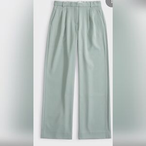 Abercrombie & Fitch Women's Light Green Sloane Tailored Trousers